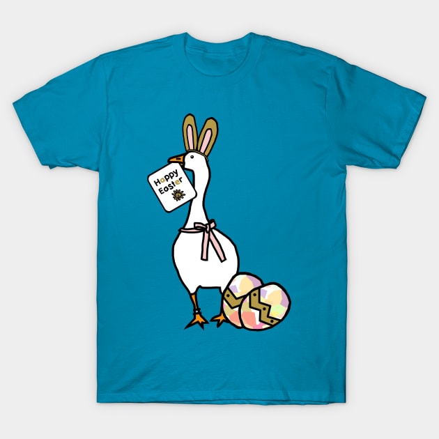 Happy Easter Bunny Ears on Gaming Goose T-Shirt by ellenhenryart